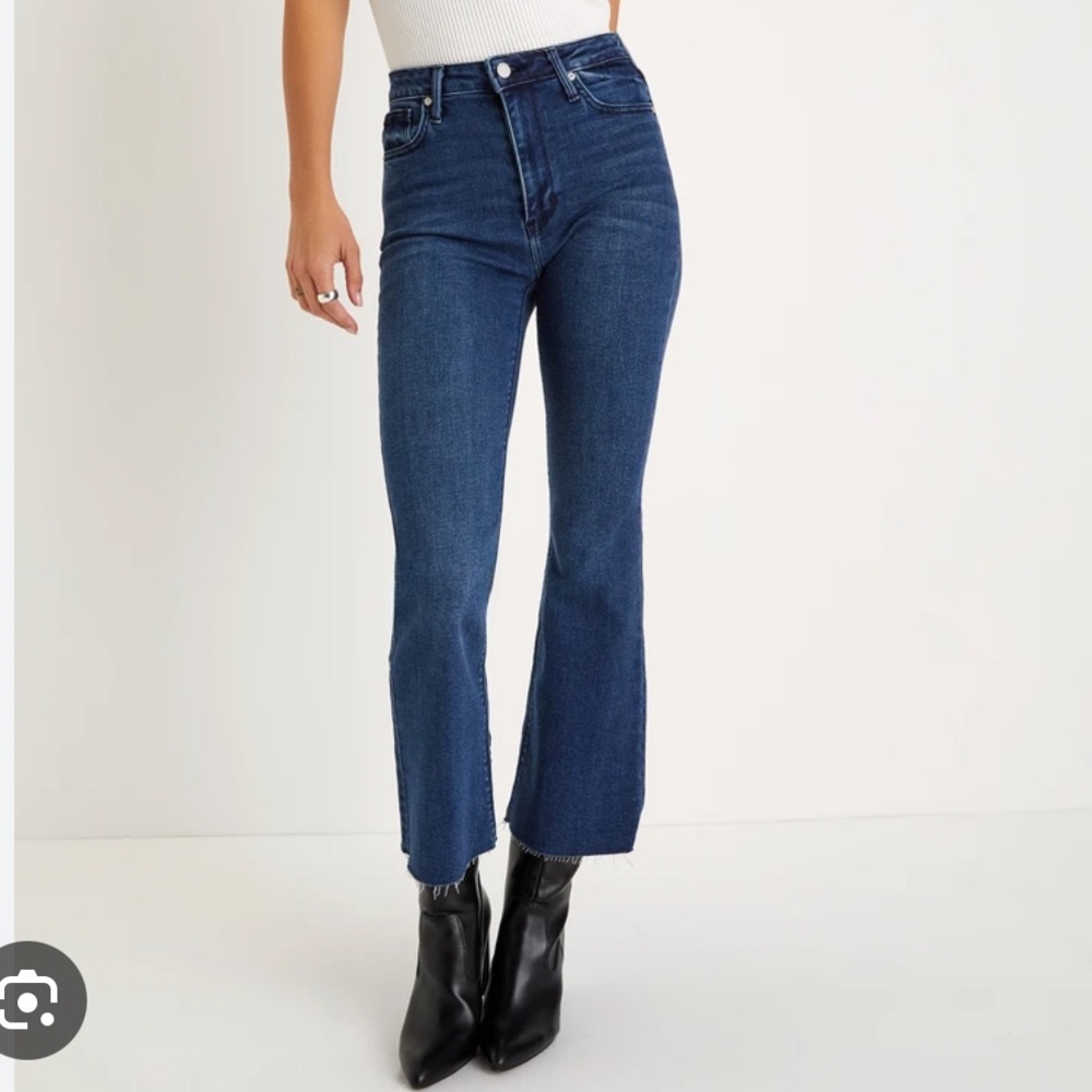 Just Black denim cropped flare